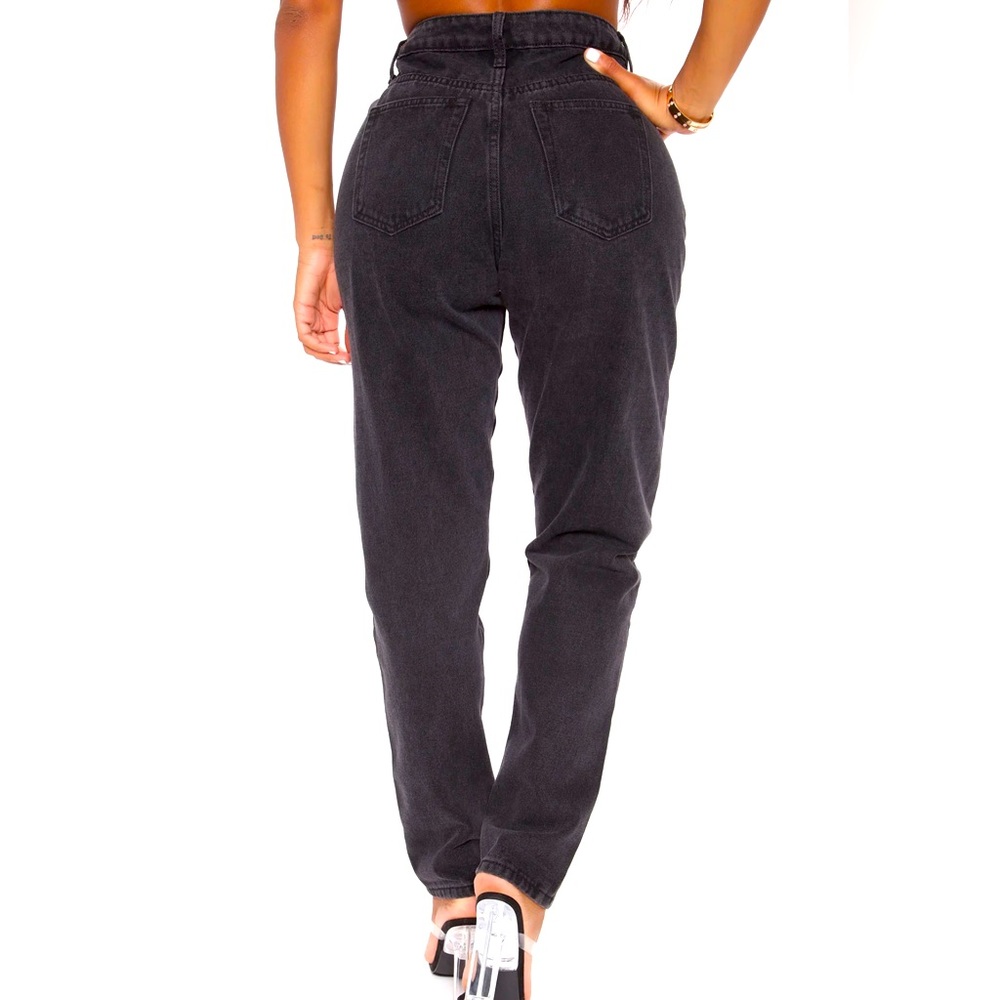 Let's Rewind Mom Jeans - Black - Picture 5 of 9